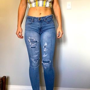 Mid rise AE super stretch jeans